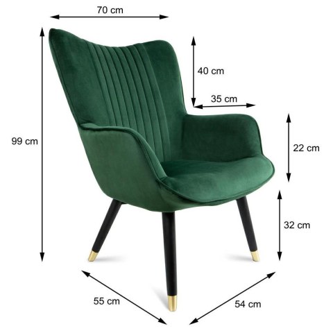 Fotel Glam Deep Forest Green Fotel Glam Deep Forest Green