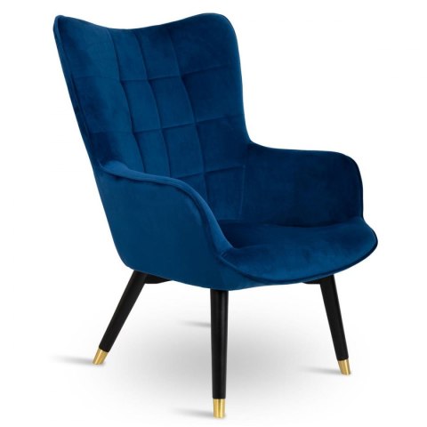 Fotel Grella Royal Blue Blak Gold Fotel Grella Royal Blue Blak Gold
