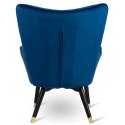 Fotel Grella Royal Blue Blak Gold