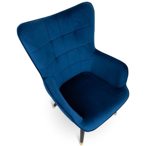 Fotel Grella Royal Blue Blak Gold Fotel Grella Royal Blue Blak Gold