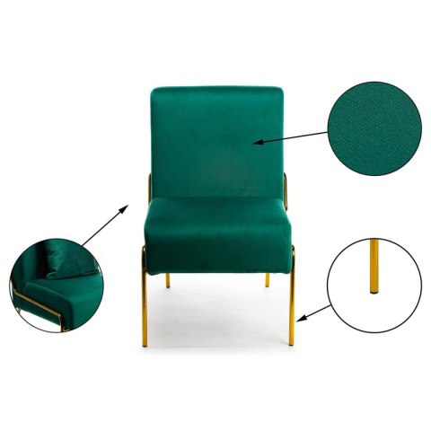 Fotel Nammi Gold Dark Green Fotel Nammi Gold Dark Green