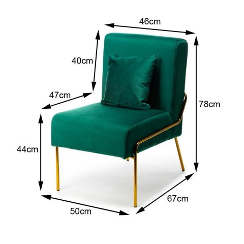 Fotel Nammi Gold Dark Green Fotel Nammi Gold Dark Green