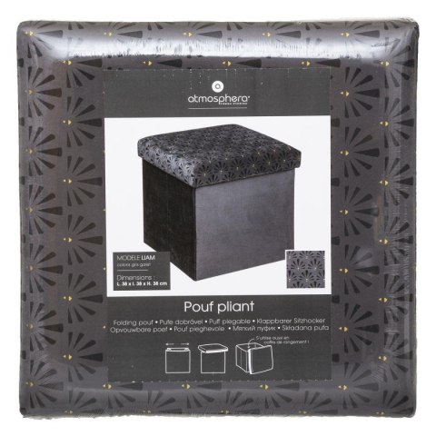 Pufa Liam Velvet Grey 38x38 cm Pufa Liam Velvet Grey 38x38 cm