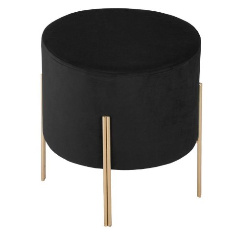 Pufa na złotych nogach Black Velvet Pufa na złotych nogach Black Velvet