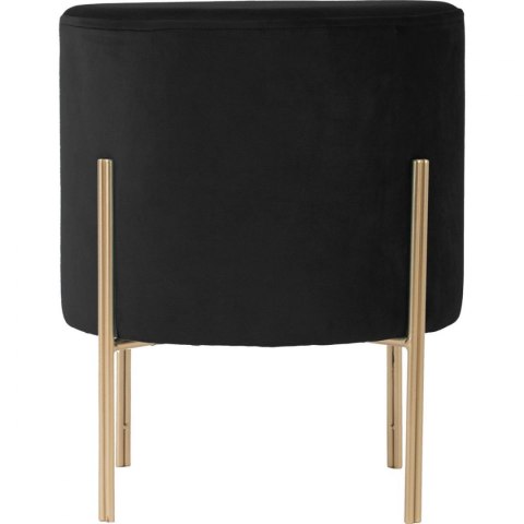 Pufa na złotych nogach Black Velvet Pufa na złotych nogach Black Velvet