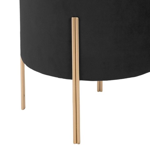 Pufa na złotych nogach Black Velvet Pufa na złotych nogach Black Velvet