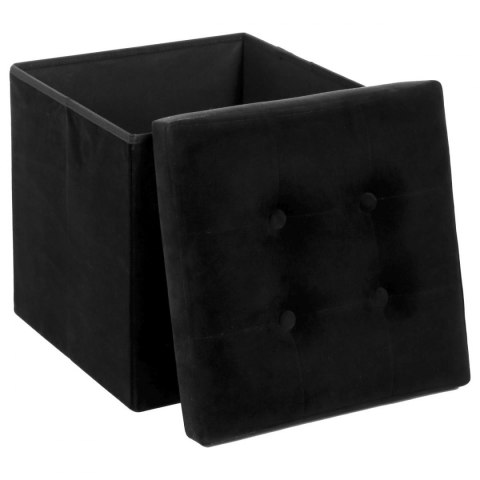Pufa pikowana Adaline Black 38x38 cm Pufa pikowana Adaline Black 38x38 cm