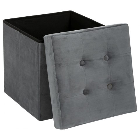 Pufa pikowana Adaline Grey 38x38 cm Pufa pikowana Adaline Grey 38x38 cm