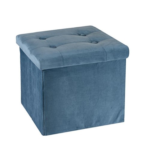 Pufa ze schowkiem Velvet niebieska Pufa ze schowkiem Velvet niebieska