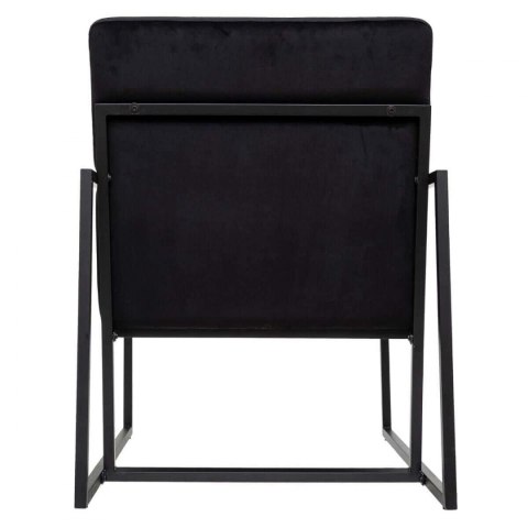 Metalowy fotel Micah Black Velvet Metalowy fotel Micah Black Velvet