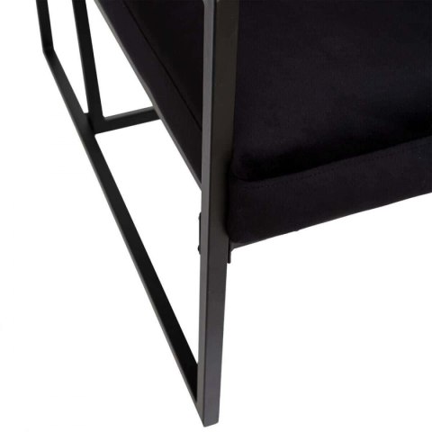 Metalowy fotel Micah Black Velvet Metalowy fotel Micah Black Velvet