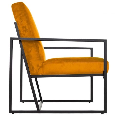 Metalowy fotel Micah Orange Velvet Metalowy fotel Micah Orange Velvet