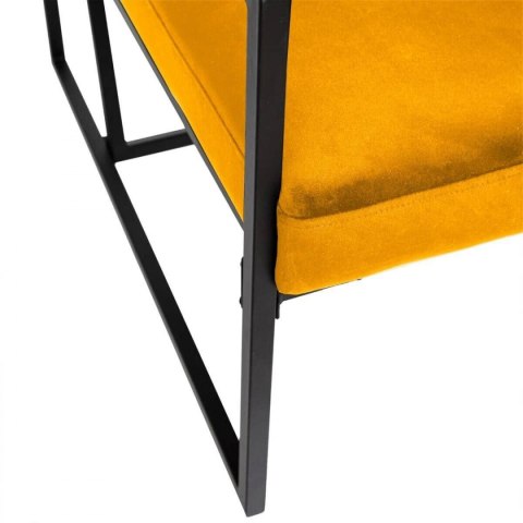 Metalowy fotel Micah Orange Velvet Metalowy fotel Micah Orange Velvet