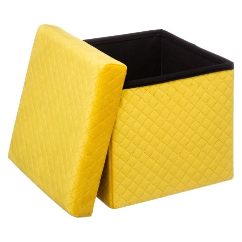 Pufa Luna Velvet Yellow 31x31 cm Pufa Luna Velvet Yellow 31x31 cm