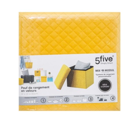 Pufa Luna Velvet Yellow 31x31 cm Pufa Luna Velvet Yellow 31x31 cm